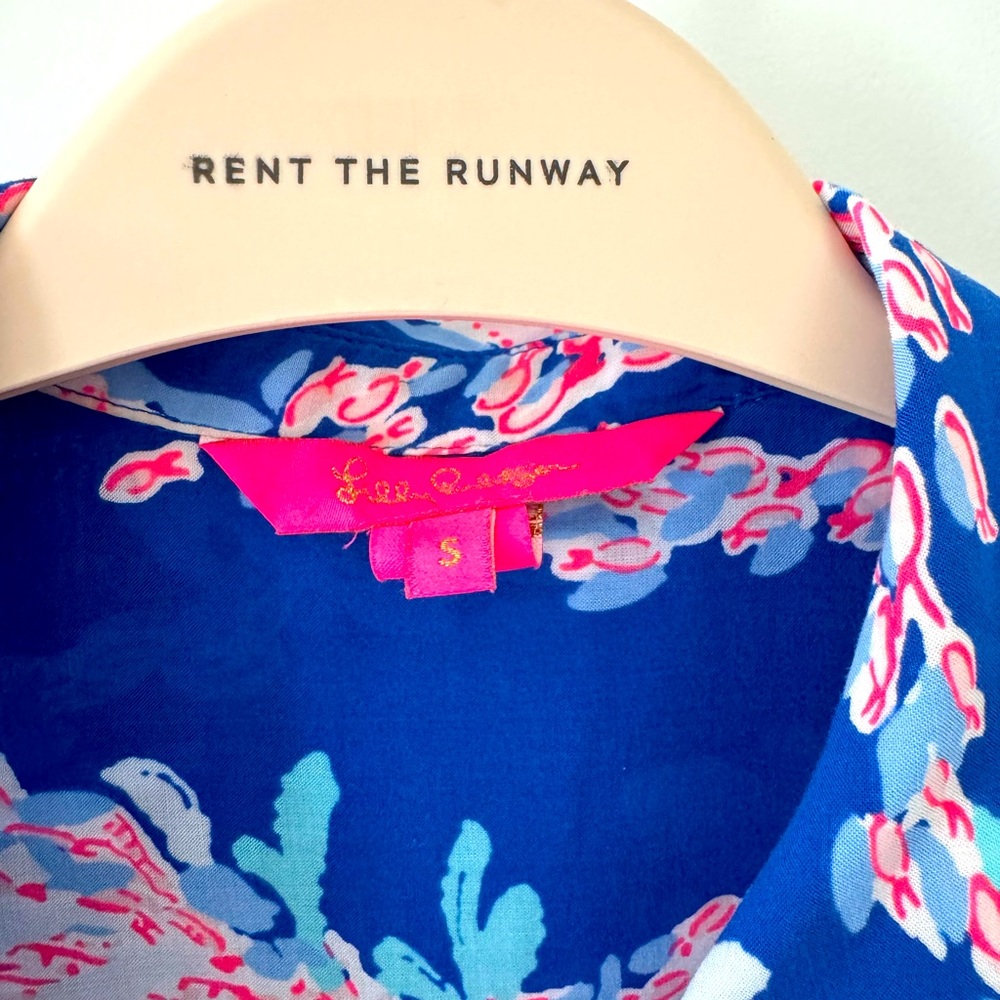 Lilly Pulitzer Vibrant Blue and Pink Coverup